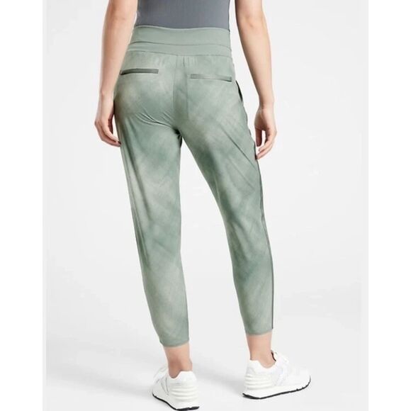 Athleta Nolita Slim Tapered Printed Crop Pant Plus Size 18 Green NWOT - Picture 5 of 6